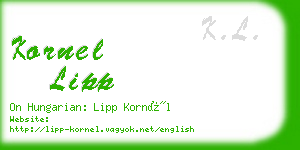 kornel lipp business card